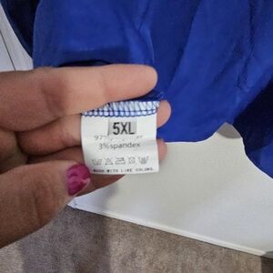 Blue 5XL Spandex Blend Top